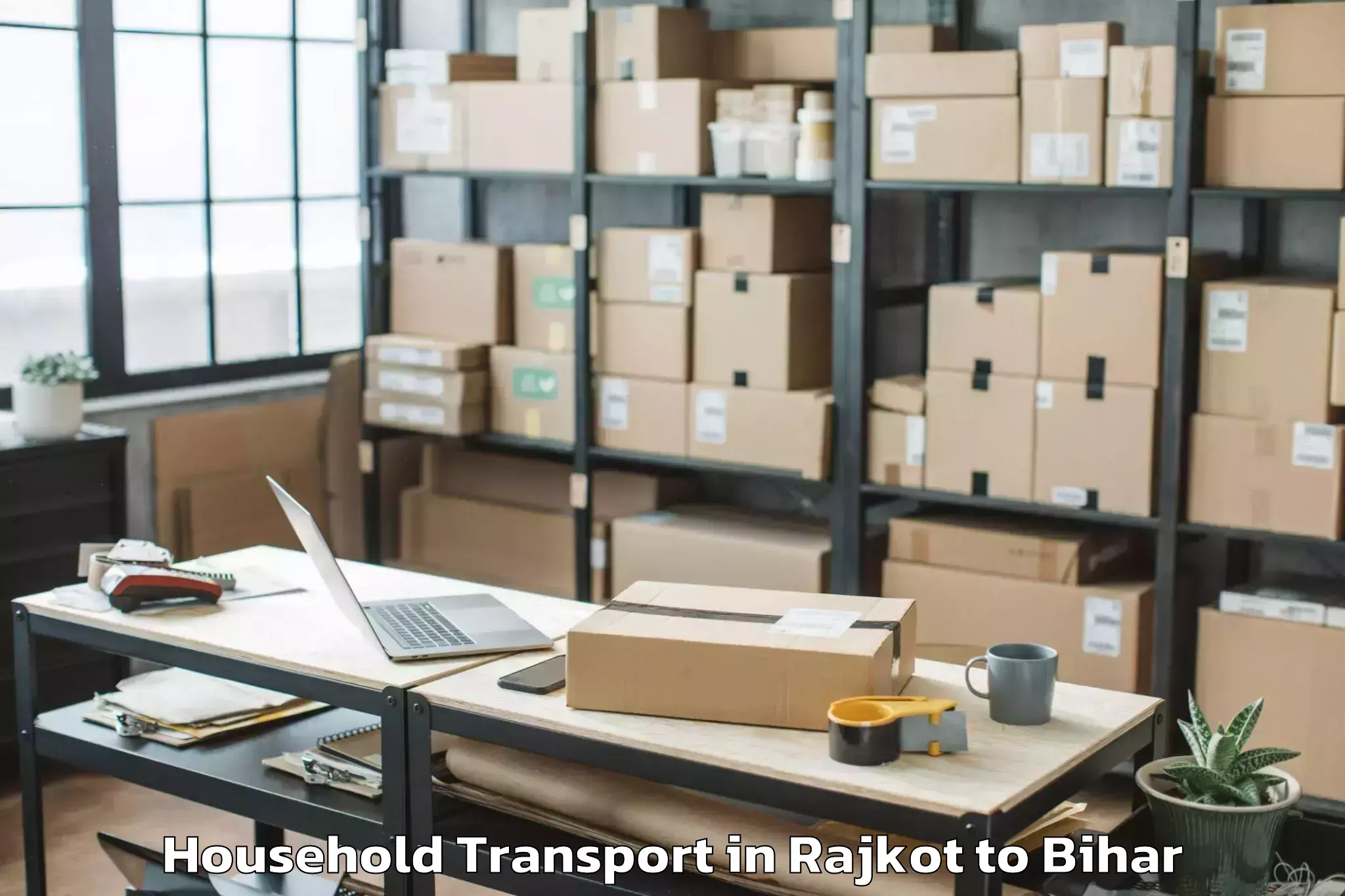 Quality Rajkot to Palasi Araria Household Transport